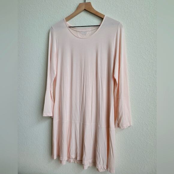 Blue Lemon Oversized Stretch Crew Neck Tunic Size Small Peachy Pink - Picture 1 of 7